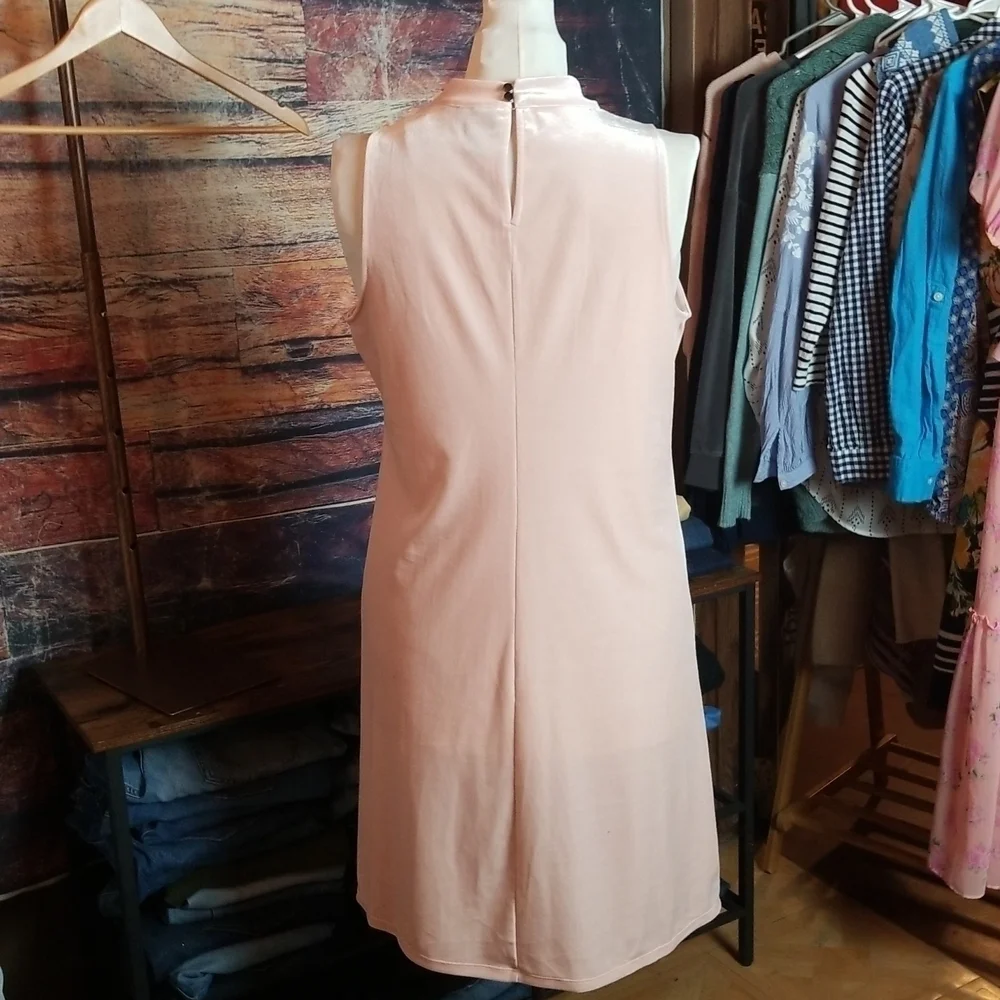 WORTHINGTON | Pink Velvety Sleeveless Dress